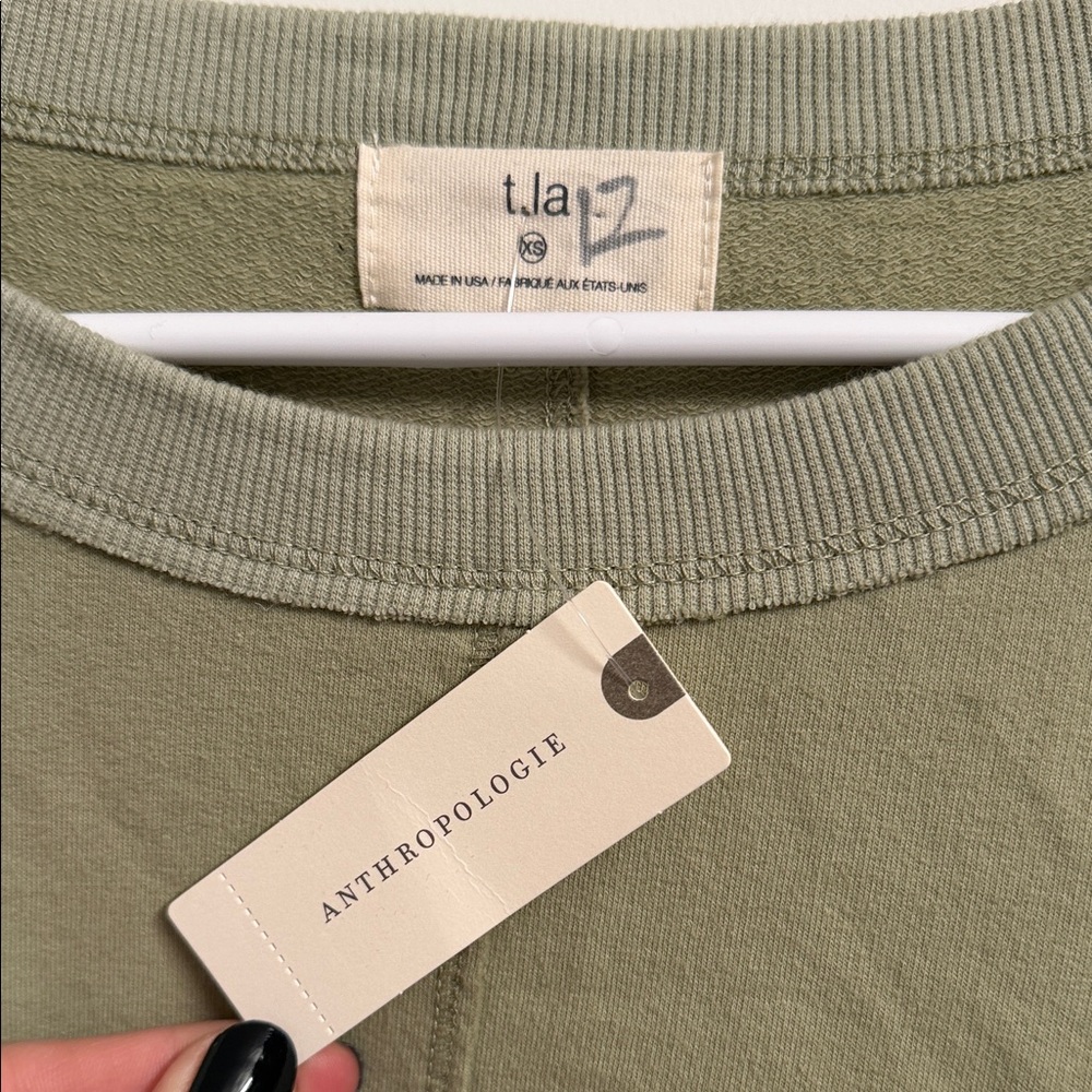 T.La Sage Green Women's Crew Neck Sweater - Picture 6 of 11